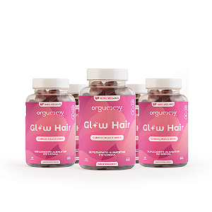 Glow Hair Orgummy - 180 unidades - para 6 meses