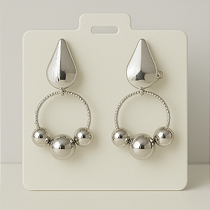 Brinco Esferas Prata
