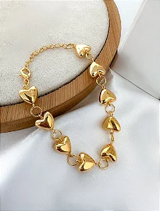 Pulseira Corações