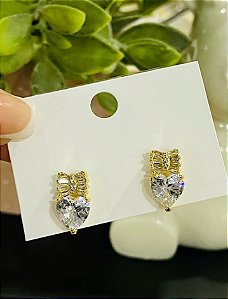 Brinco Laço e Coração
