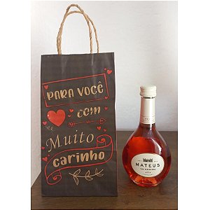 [Pronto Para Presentear] Mateus Rosé Baby 187ml + Sacola Kraft Mini Para Presente