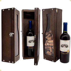 Caixa de Vinho e Porta Rolhas