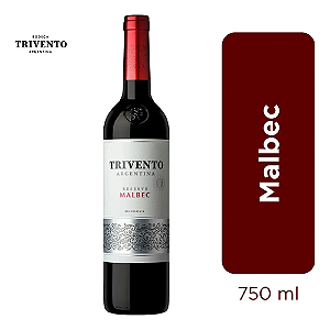 Vinho Tinto Argentino Malbec TRIVENTO Reserve