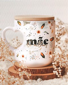 Caneca Mãe de Milhões Alça Coração 3D