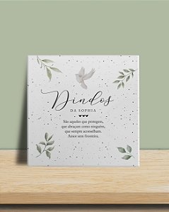 Azulejo padrinhos de batismo divino