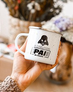 Caneca esmaltada o melhor pai da galáxia