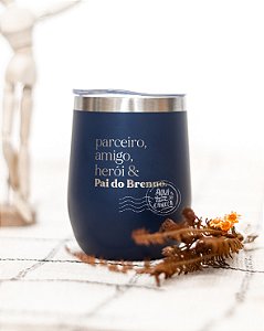 Copo térmico saratoga adjetivos gravado a laser com tampa 350mL