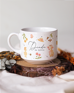 Xícara personalizada ilustração fazendinha menina