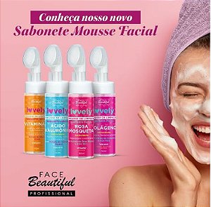 Mousse de Limpeza Sabonete Facial Lovely Face Beautiful