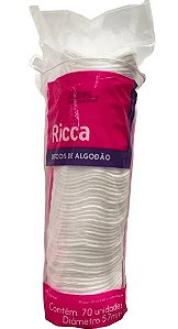 Algodão Discos RICCA 57MM 70 UNIDADES
