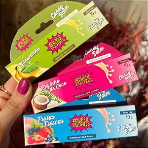 Hidratante Candy Lip Balm Labial Gloss Protetor Lábios Make Sabores Super Poderes - PRIMO DO CARMED