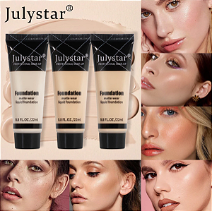 Base Matte Foundation Controle De Óleo Função Corretivo Julystar 22ml