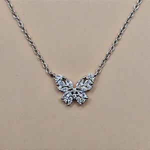 COLAR BORBOLETAS ZIRCÔNIAS