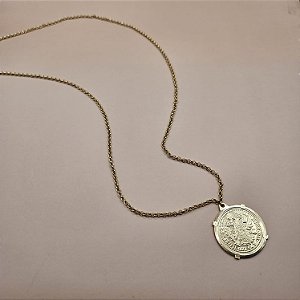 COLAR LONGO MEDALHA