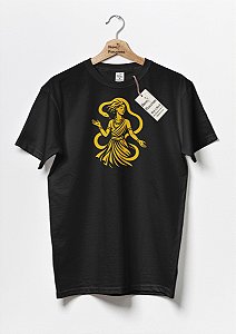 Camiseta Orixá Oxumaré Dourado Axé em Preto