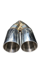 Ponteira dupla esportiva em inox com 3.5 polegadas - UNION