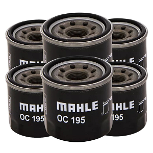 KIT 6 Filtros de óleo MAHLE OC195