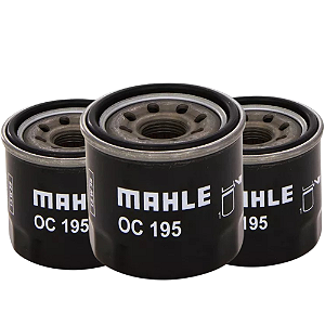 KIT 3 Filtros de óleo MAHLE OC195