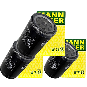 KIT 3 Filtros de óleo MANN W7195
