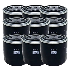 KIT 9 Filtros de óleo MANN W8118