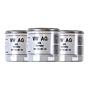 KIT 3 Filtro de óleo + BRINDE (Anel de Bujão) ORIGINAL Volkswagen