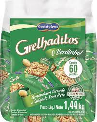 AMENDOIM SEM CASCA GRELHADITOS PACOTE C/60 UN