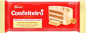 BARRA DE CHOCOLATE CONFEITEIRO BRANCO 1,01 KG
