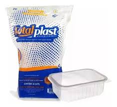 Kit pote e tampa totaplast retangular c/24 un