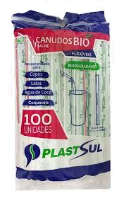 Canudo encapado biodegradável PCT c/100 un