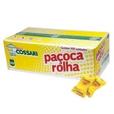 Paçoca Rolha Embrulhada Cossari caixa c/100 unidades