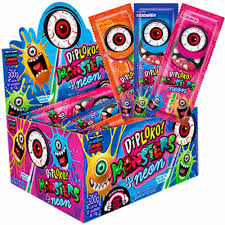 Pirulito Dip Loko Monster Neon cx c/30 un