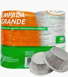 FORMA DE ALUMINIO MELLO DESCARTAVÉL EMPADA GRANDE 100ML / 100UN