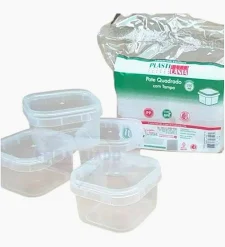 POTE QUADRADO C/TAMPA 150 ML 10 UN