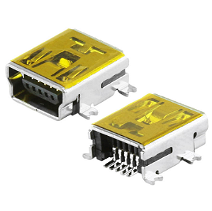 Conector Mini USB Fêmea PCI - 5 pinos