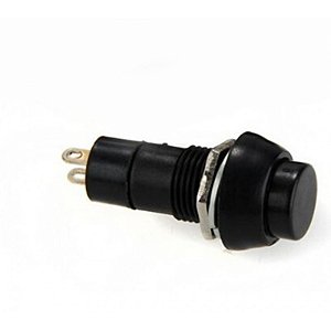 Chave Push Button NA PSB-11B 2 Terminais - Preta