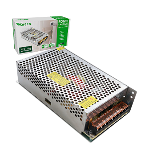 Fonte Chaveada 24V 10A 240W Bivolt - Gabinete Metal Colmeia