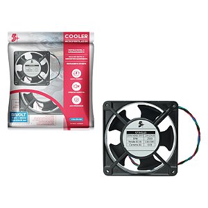 Microventilador Cooler FAN Ventoinha 120 X 120 X 38mm 110 / 220V - Sem rolamento