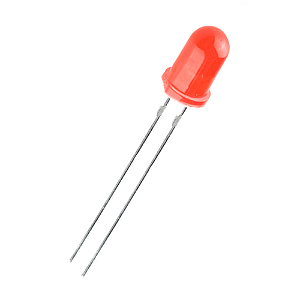 Led Difuso 5mm - Vermelho