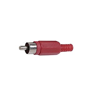 Plug RCA Plastico - Vermelho