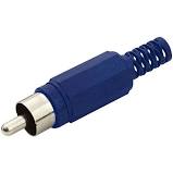 Plug RCA Plastico - Azul