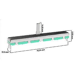 Potenciometro Deslizante 10ka - Usado Em Mesas De Som Behringer / Ciclotron