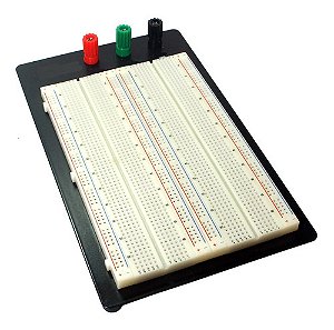 Protoboard 1660 furos com base Metálica e Bornes Banana