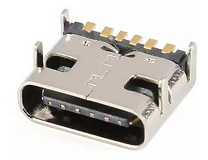 Conector USB-C  6 pinos fêmea