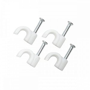 Fixa Cabo Miguelão 6mm branco - Unidade