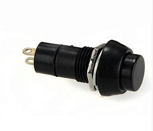 Chave Push Button Com Trava PSB-11A 2 Terminais - Preta