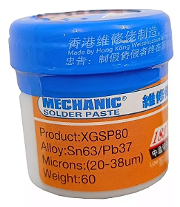 Solda Estanho Em Pasta Xg-80 Grande 60g BGA Smd