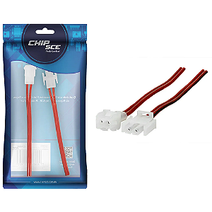 Cabo Chicote 2 vias 1mm 2 macho/fêmea 27cm