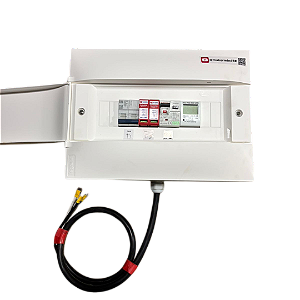 Quadro de Proteção Wallbox Carro Elétrico 7,4KW BYD GWM VOLVO - CABO PP INCLUSO E JÁ CRIMPADO PERSONALIZADO COM MEDIDOR