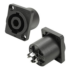 Speakon Painel Retangular 4 Vias