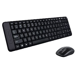 Kit Teclado + Mouse sem Fio Logitech MK220 Preto - 920-004431 - 920-004431